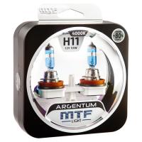 Автомобильные галогеновые лампы MTF Light серия ARGENTUM +80% H11, 12V, 55W, комплект (2шт.)