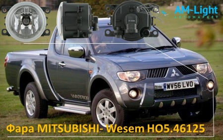 Противотуманная фара Форд Фокус 2, Фиеста, Фьюжион (Ford Focus, Fiesta, Fusion) Wesem HO5.46122, 1 ш