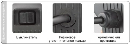 Фара рабочего света Wesem LOR2.09338 с кронштейном омега, ручкой и выключателем