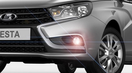 Противотуманная фара Лада Веста, Икс рей (Lada Vesta, Xray) Wesem HO5.46120, стекло, 1 шт.